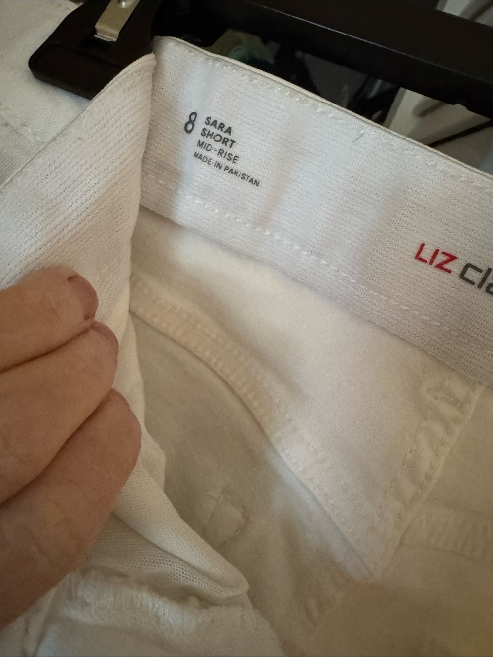 Liz Claiborne White Cropped Denim Bermuda Shorts - Picture 4 of 4